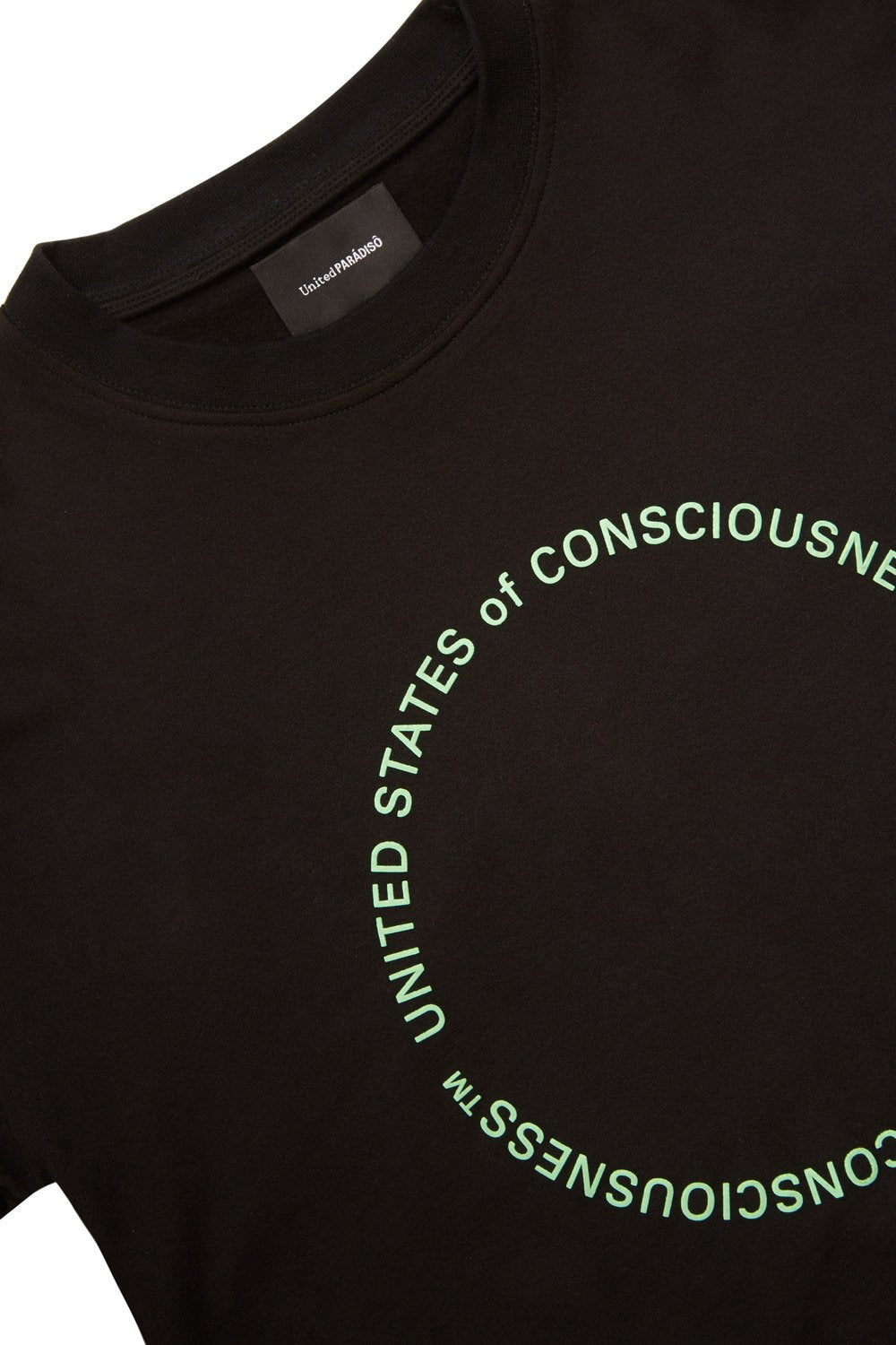 Load image into Gallery viewer, BLACK &#39;UNITED STATES OF CONSCIOUSNESS&#39; ORGANIC SWEATSHIRT