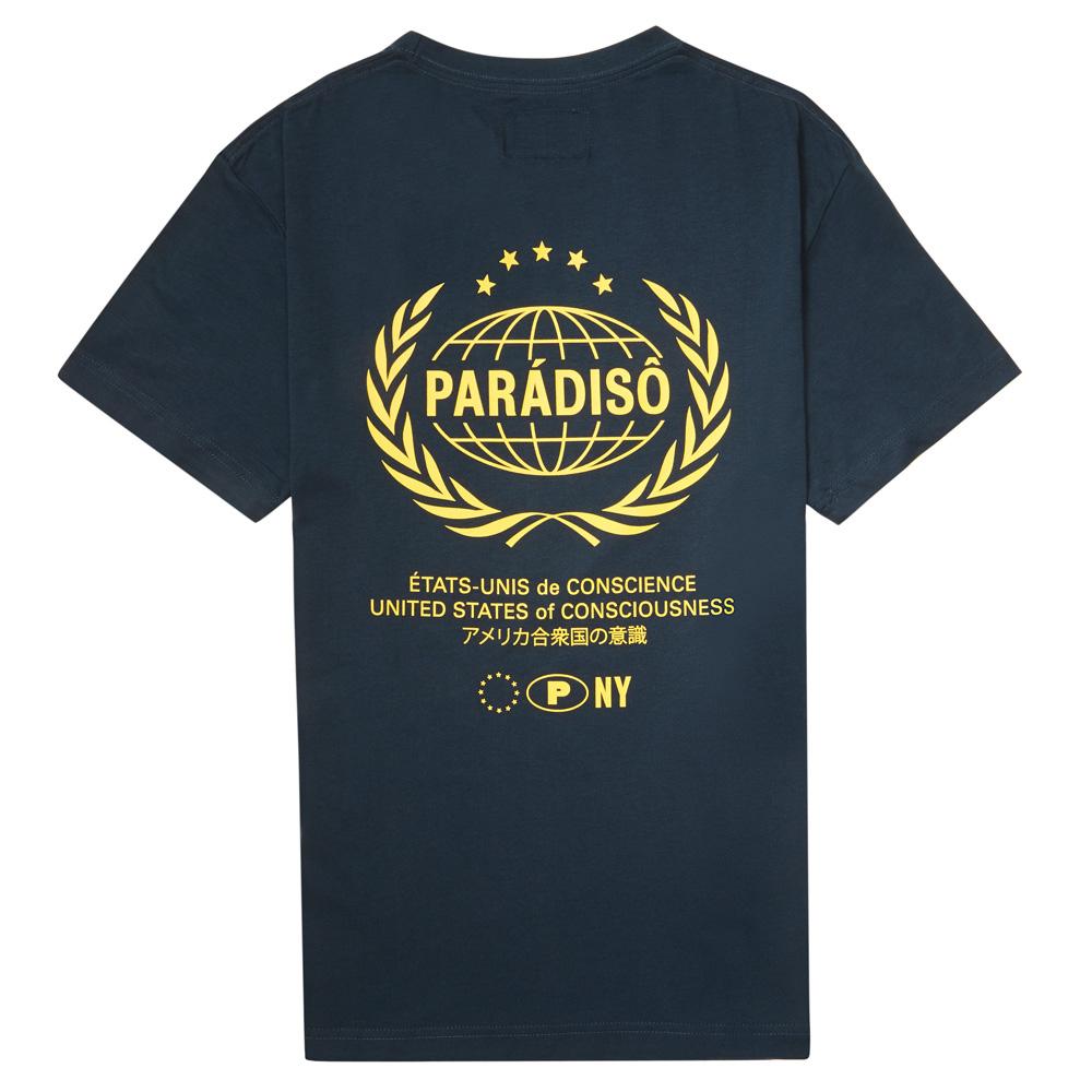 Load image into Gallery viewer, Paradiso Navy Crested Short-Sleeved Supima T-Shirt Back