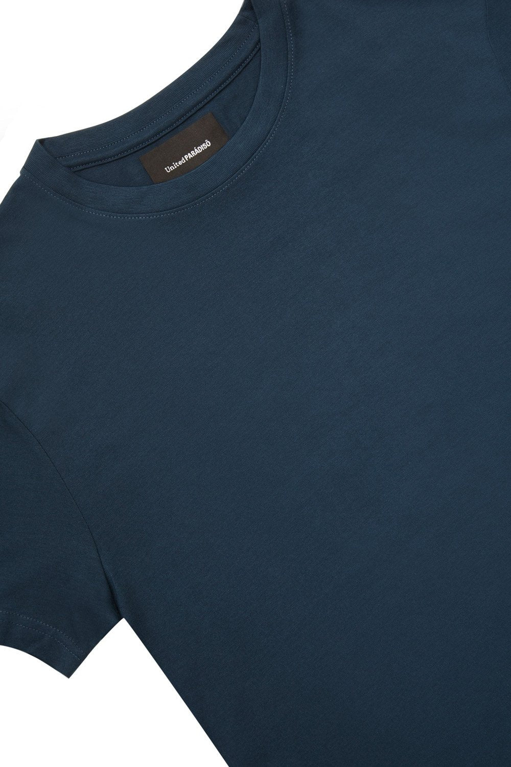 Load image into Gallery viewer, Paradiso Navy Crested Short-Sleeved Supima T-Shirt Front Detail