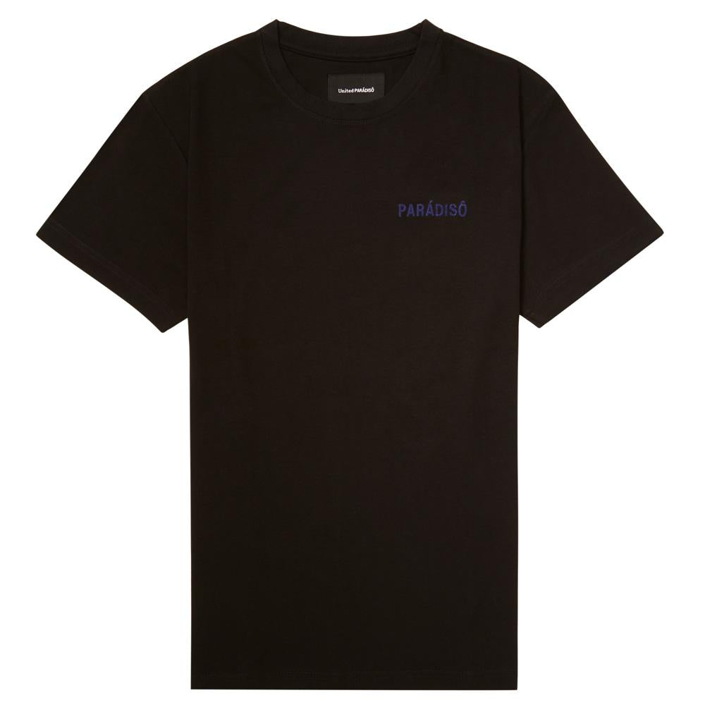 Load image into Gallery viewer, Paradiso Black Embroidered Logo Short-Sleeved Supima T-Shirt Front
