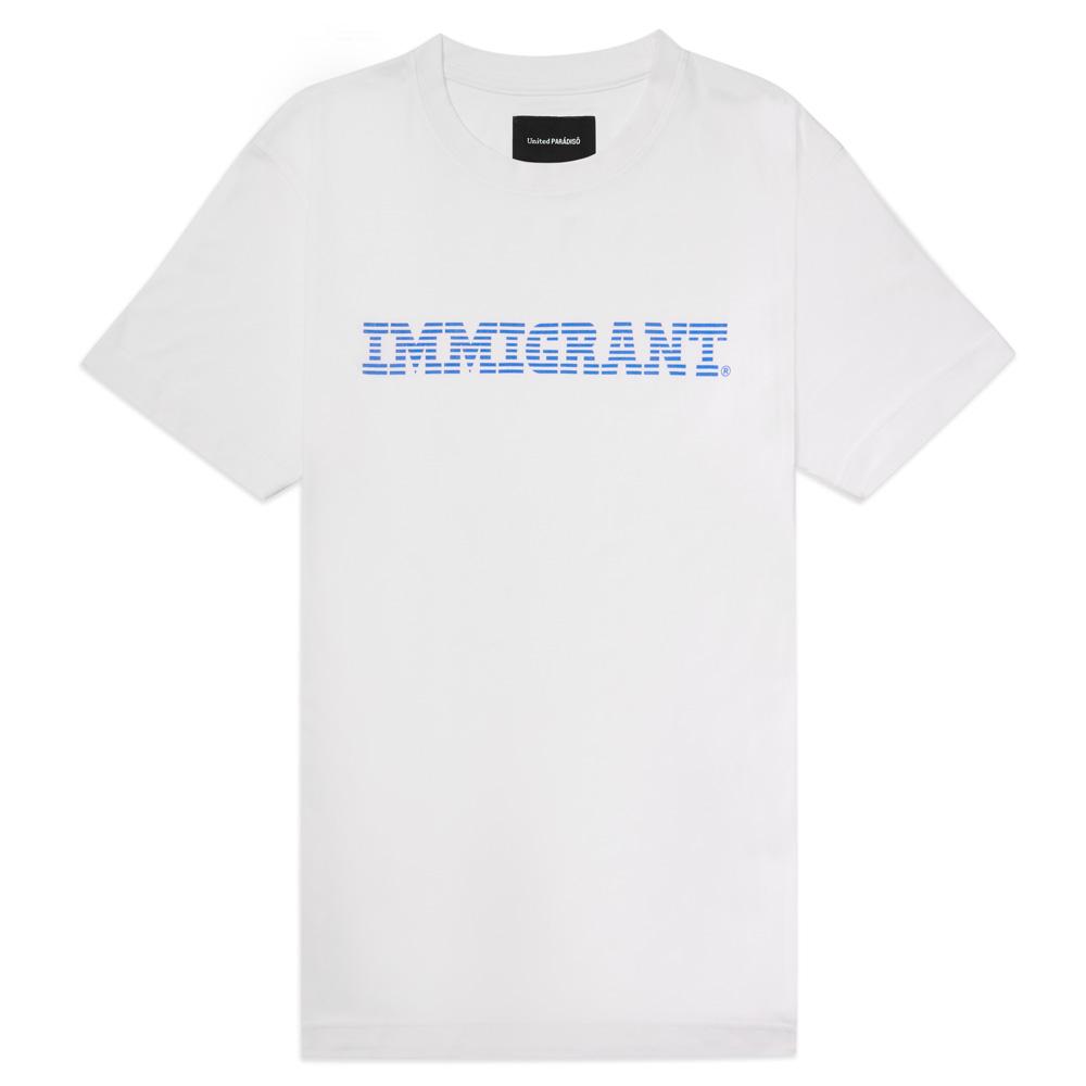 Load image into Gallery viewer, Paradiso White Immigrant Short-Sleeved Supima Charity T-Shirt Front
