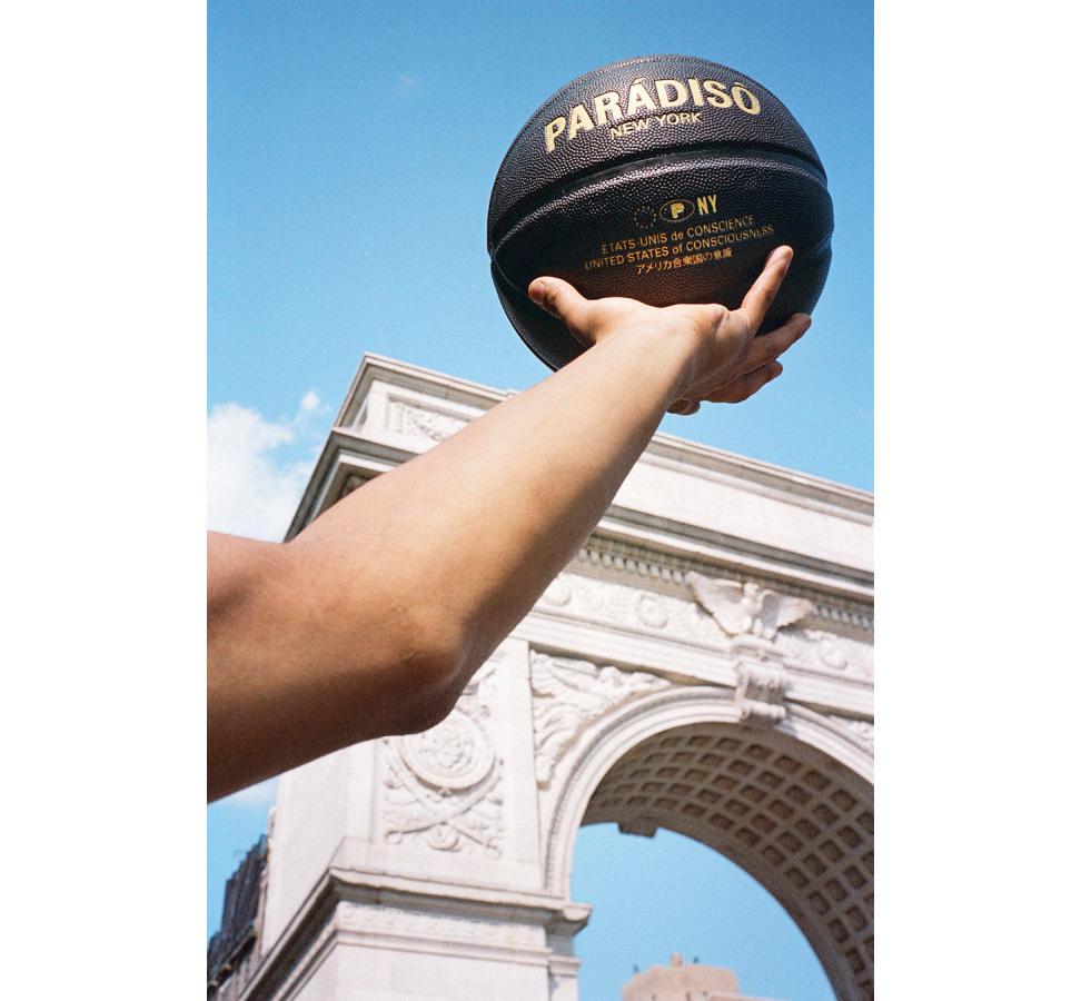 Paradiso Black Regulation-Sized Microfiber Leather All-Court Basketball